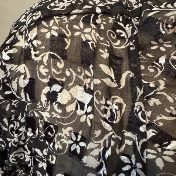 Notations Sheer Front Tie Blouse 3x - Picture 4 of 4